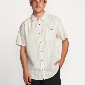 All Day Stripe Short Sleeve Shirt - Off White