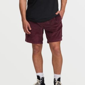Larry Laybacks 19 Cord Shorts - Plum