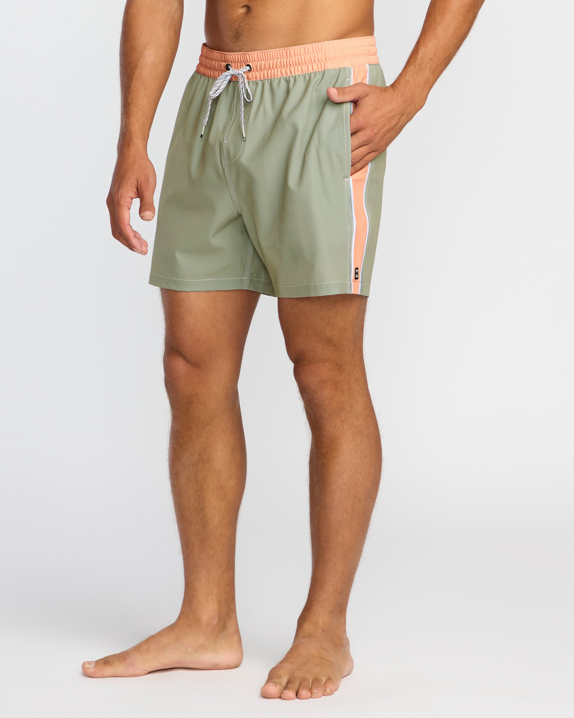 Dbah Panel Laybacks Swim Trunk - Green Ash - Image 4