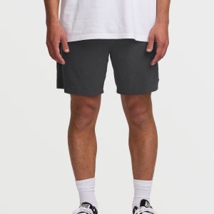 Surftrek Perforated Elastic 17 Hybrid Shorts - Black