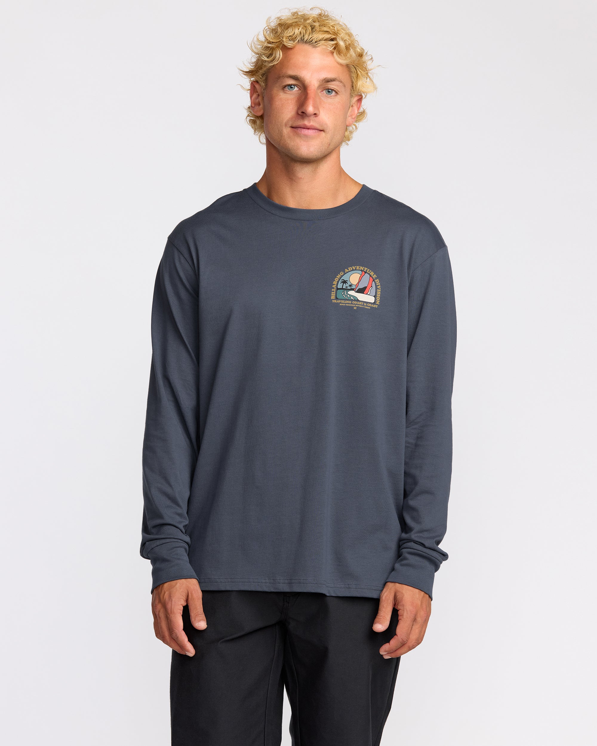 Sundown A/Div Long Sleeve T-Shirt - Midnight Blue - Image 2