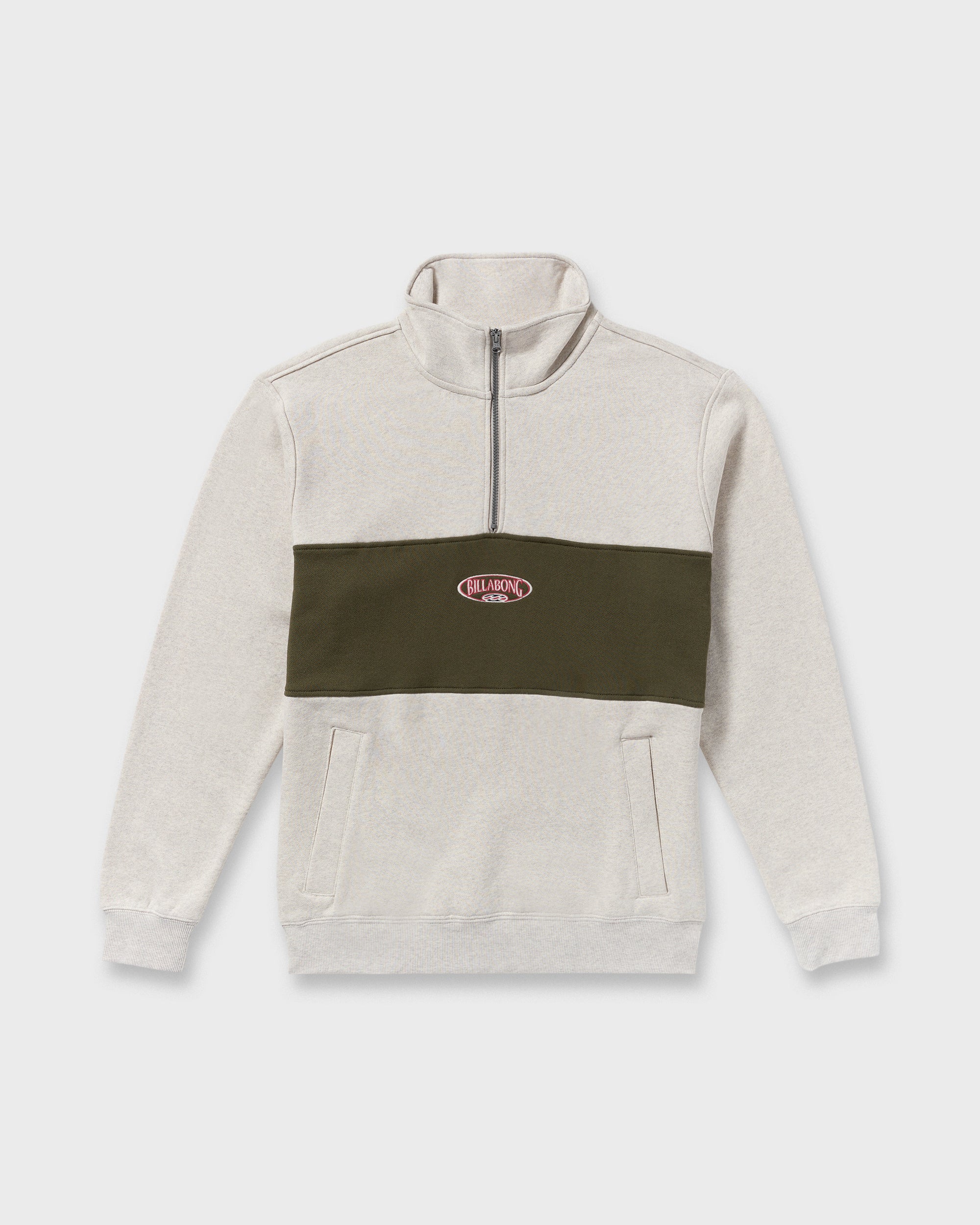 Bad Dog 3/4 Zip Mockneck Sweatshirt - Sand Htr - Image 6