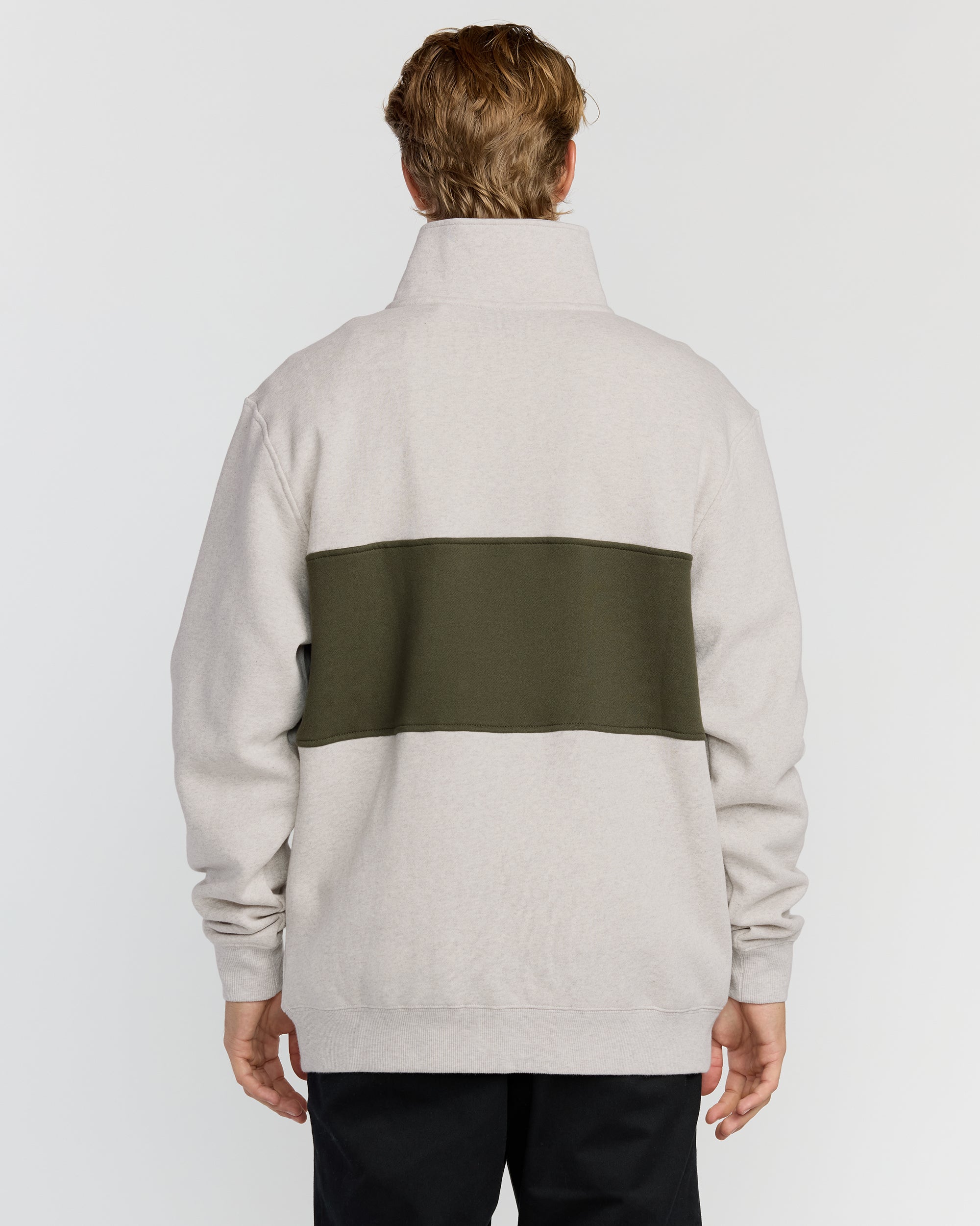 Bad Dog 3/4 Zip Mockneck Sweatshirt - Sand Htr - Image 2