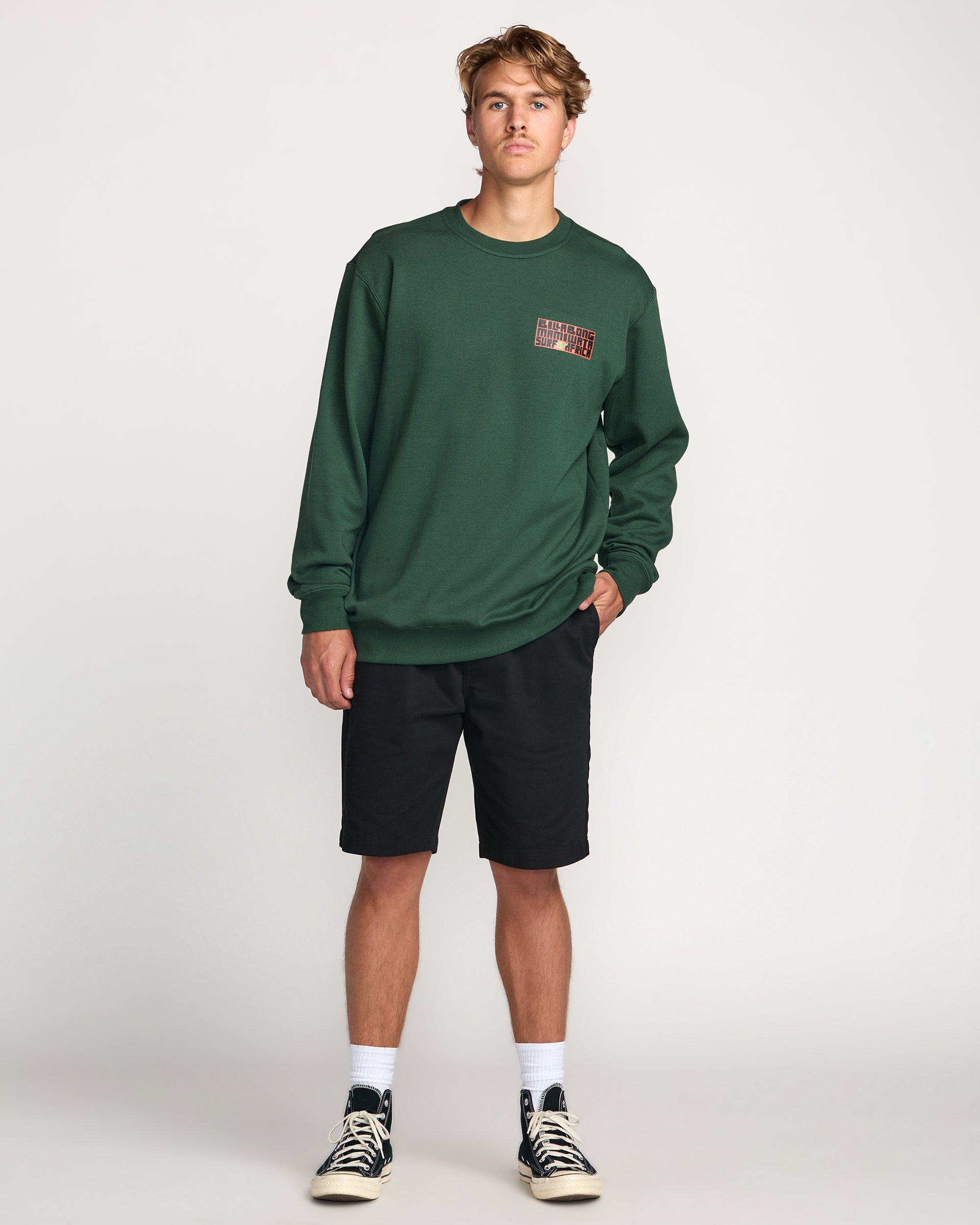 Billabong x Mami Wata Surf Africa Crew Sweatshirt - Forest - Image 4