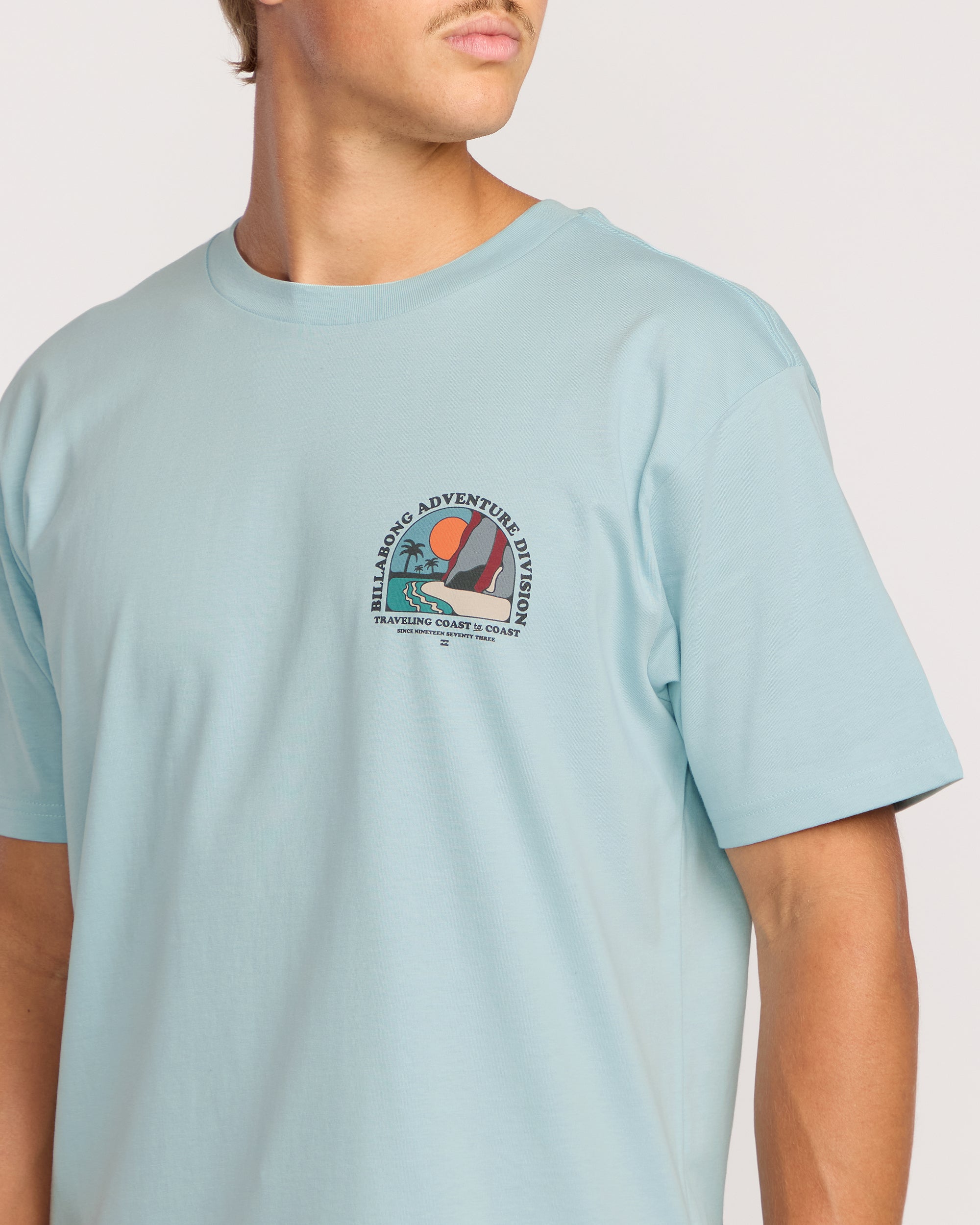 Sundown A/Div Short Sleeve T-Shirt - Dusty Blue - Image 5