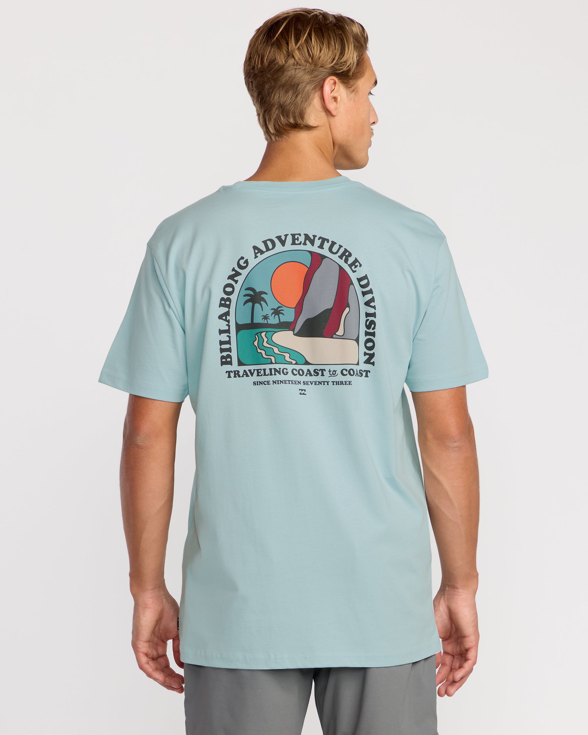 Sundown A/Div Short Sleeve T-Shirt - Dusty Blue - Image 2