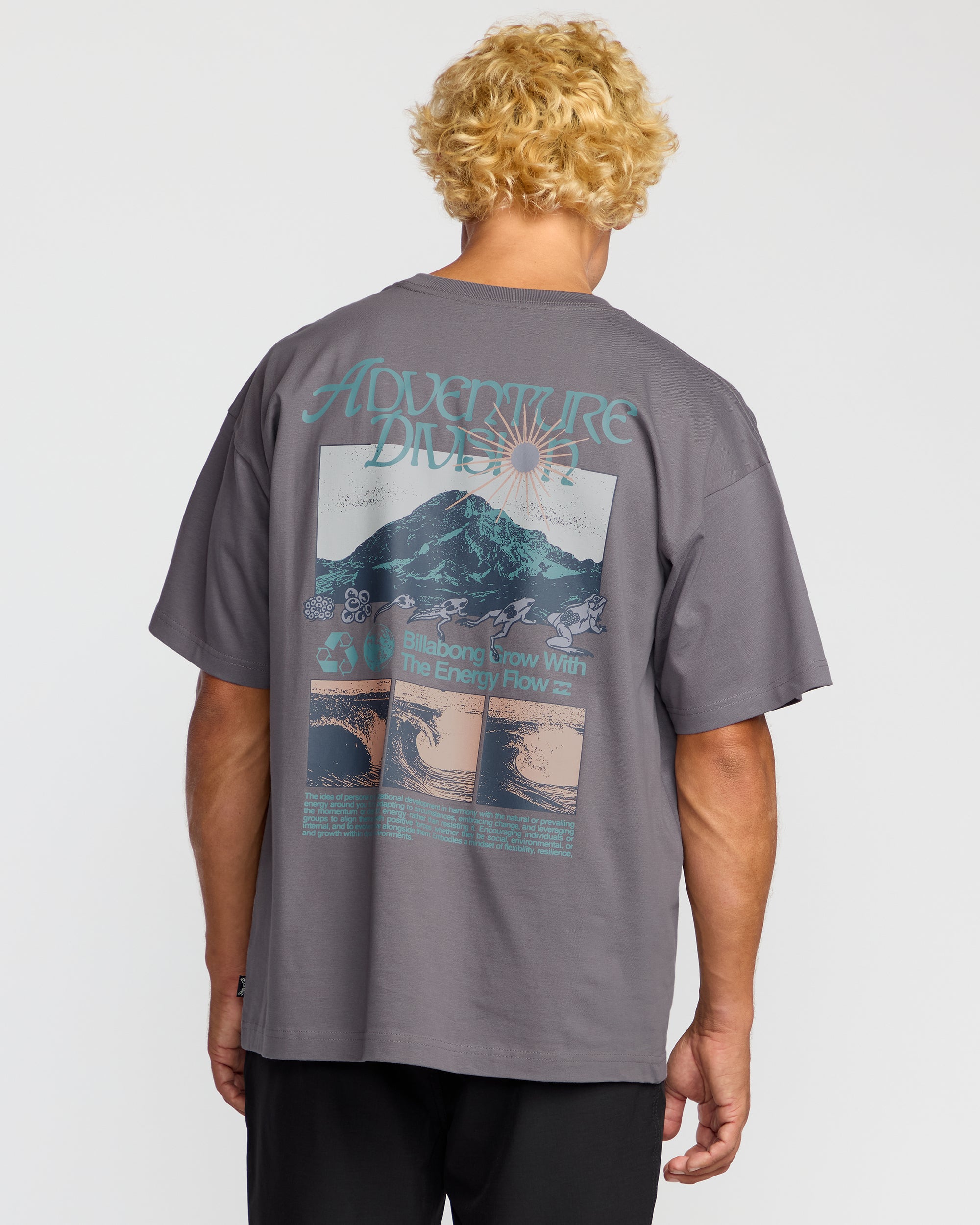 Grow OG A/Div Short Sleeve T-Shirt - Grey Violet - Image 3