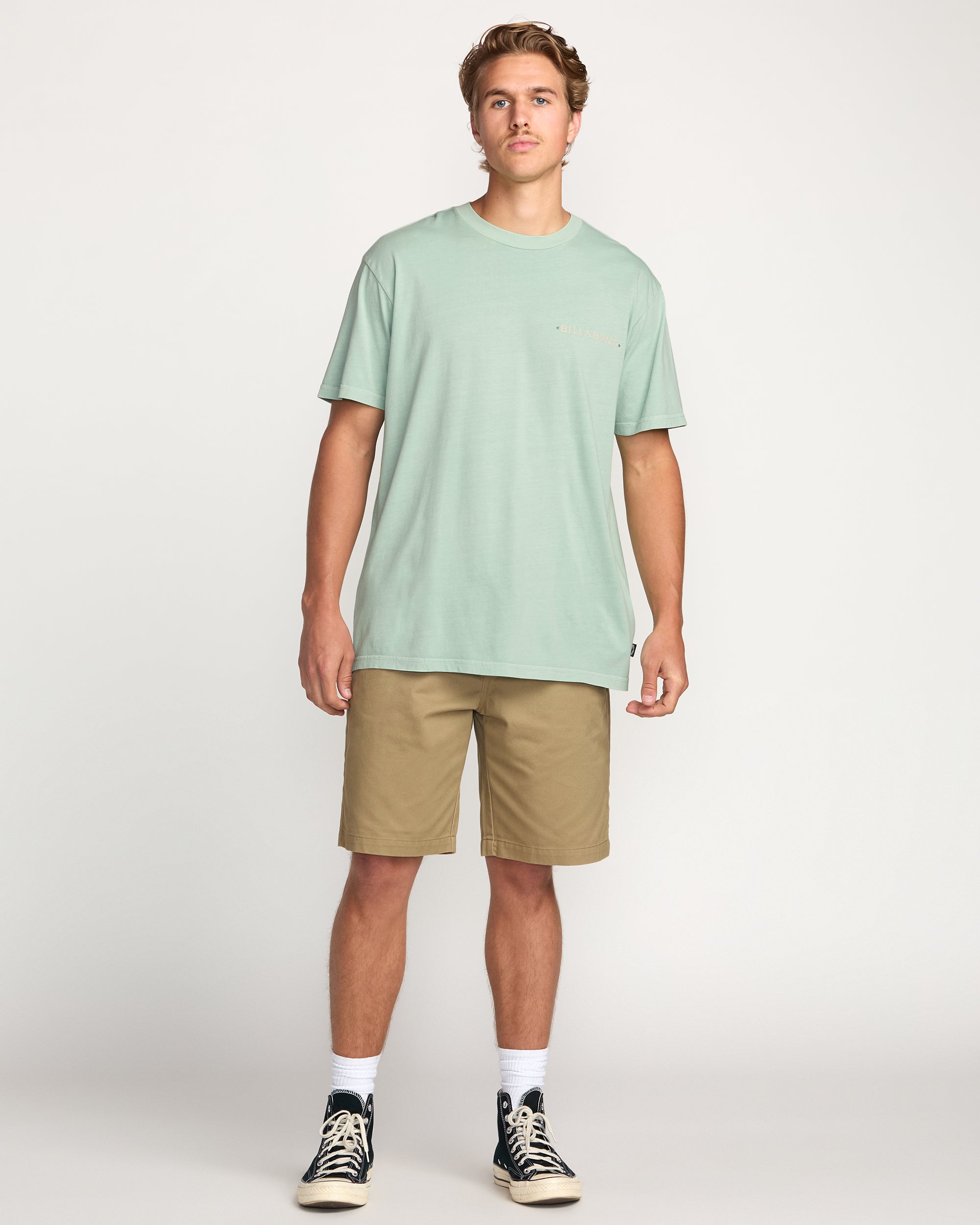 Paise Haze Premium Wave Wash Tee - Mist Green - Image 5