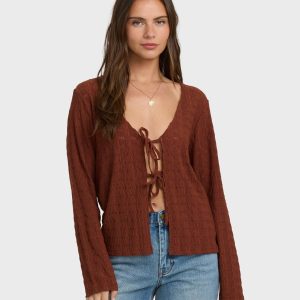 Havana Long Sleeve Knit Top - Cowhide