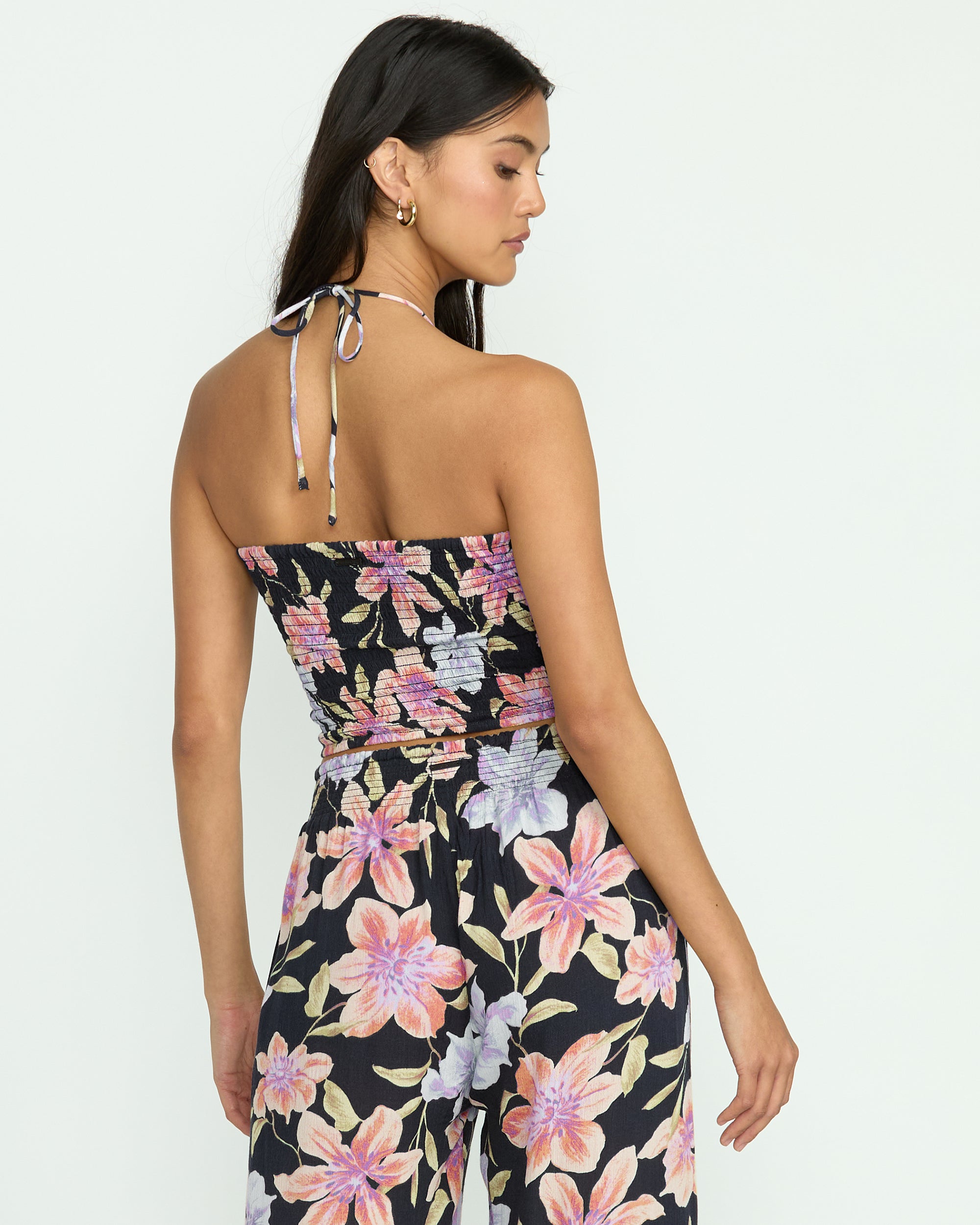 Summer Sunshine Crop Top - Black Multi - Image 5