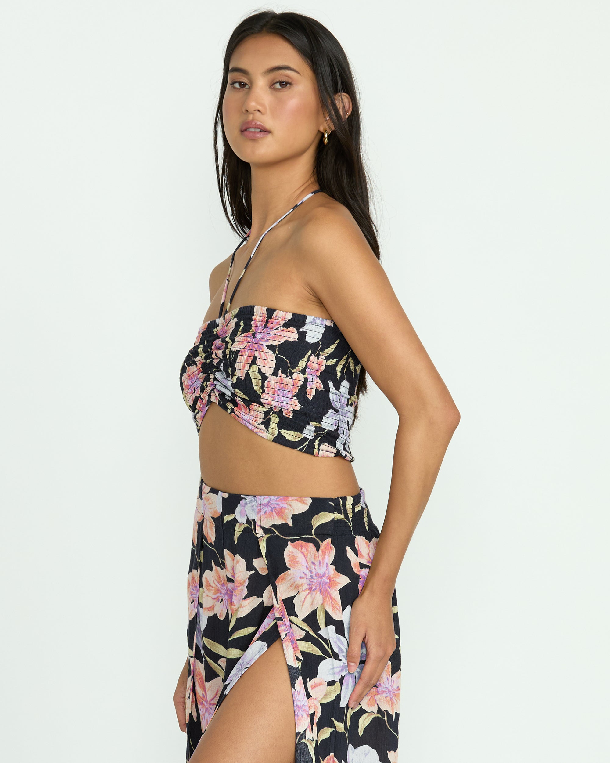 Summer Sunshine Crop Top - Black Multi - Image 4