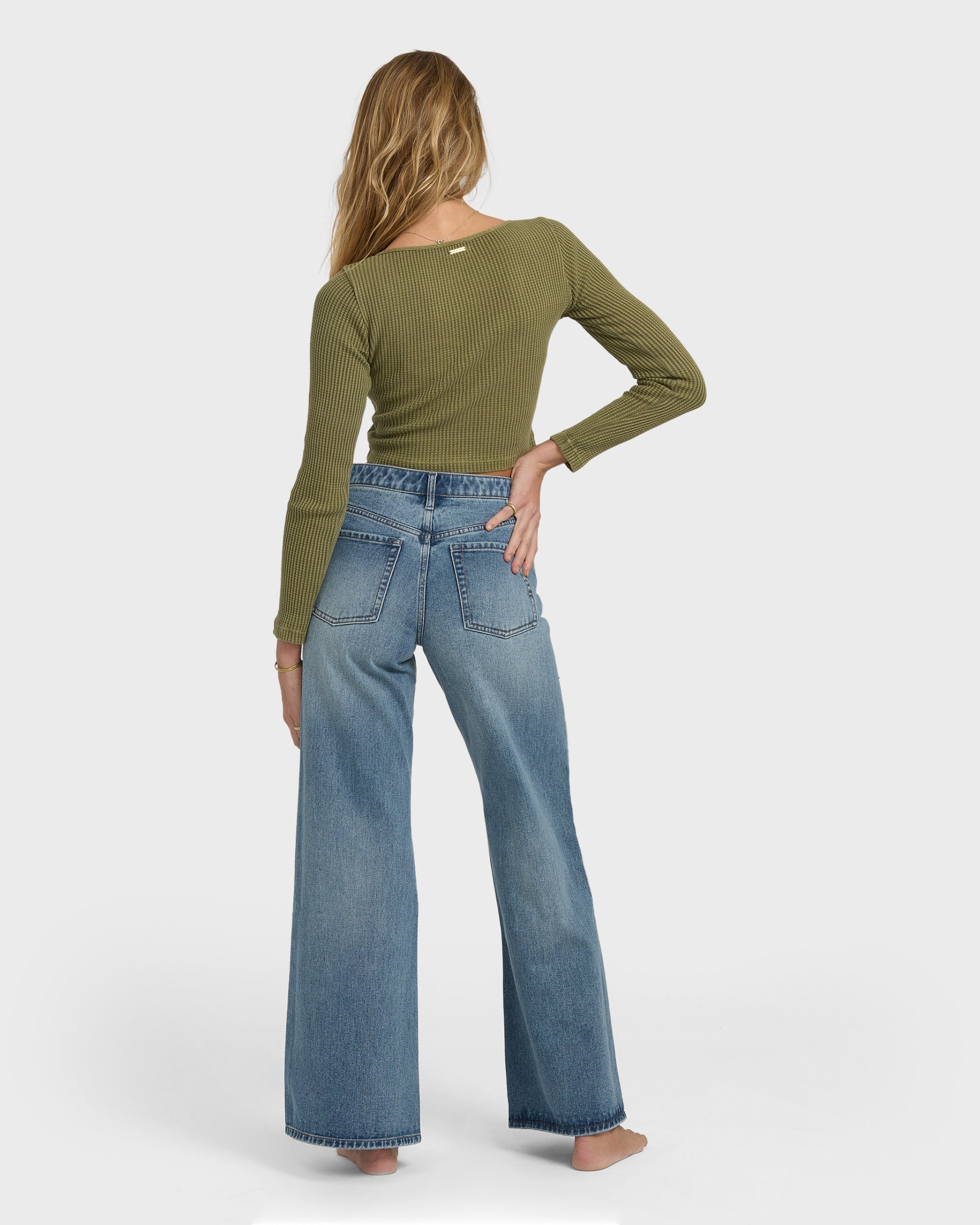 Free Fall High-Waist Denim Pants - Atlantic Deep - Image 4
