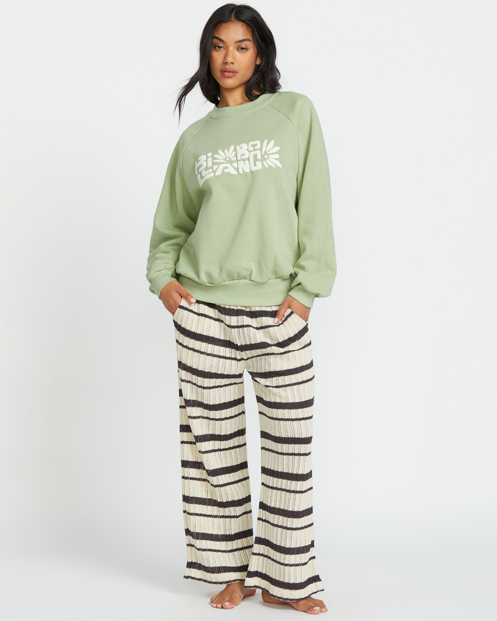 The Waves Crew Sweatshirt - Pistachio - Image 3