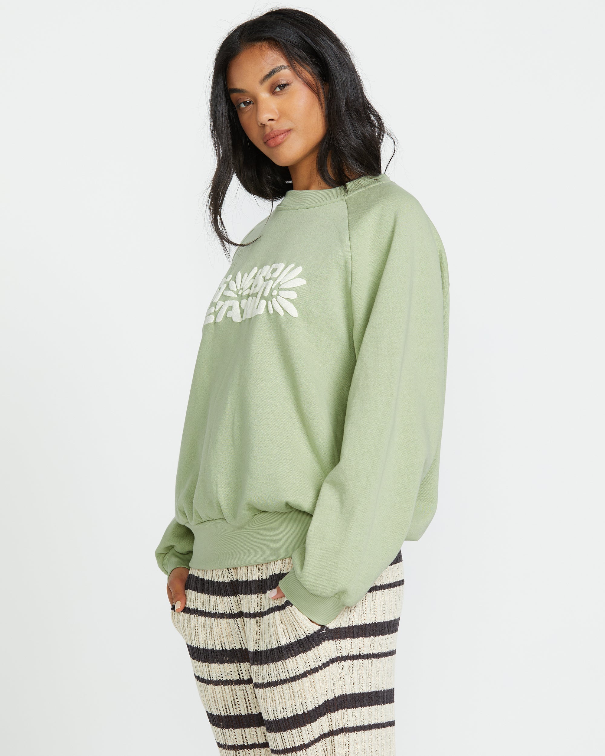 The Waves Crew Sweatshirt - Pistachio - Image 4