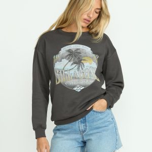 Wonderland Calls Crewneck Sweatshirt - Off Black