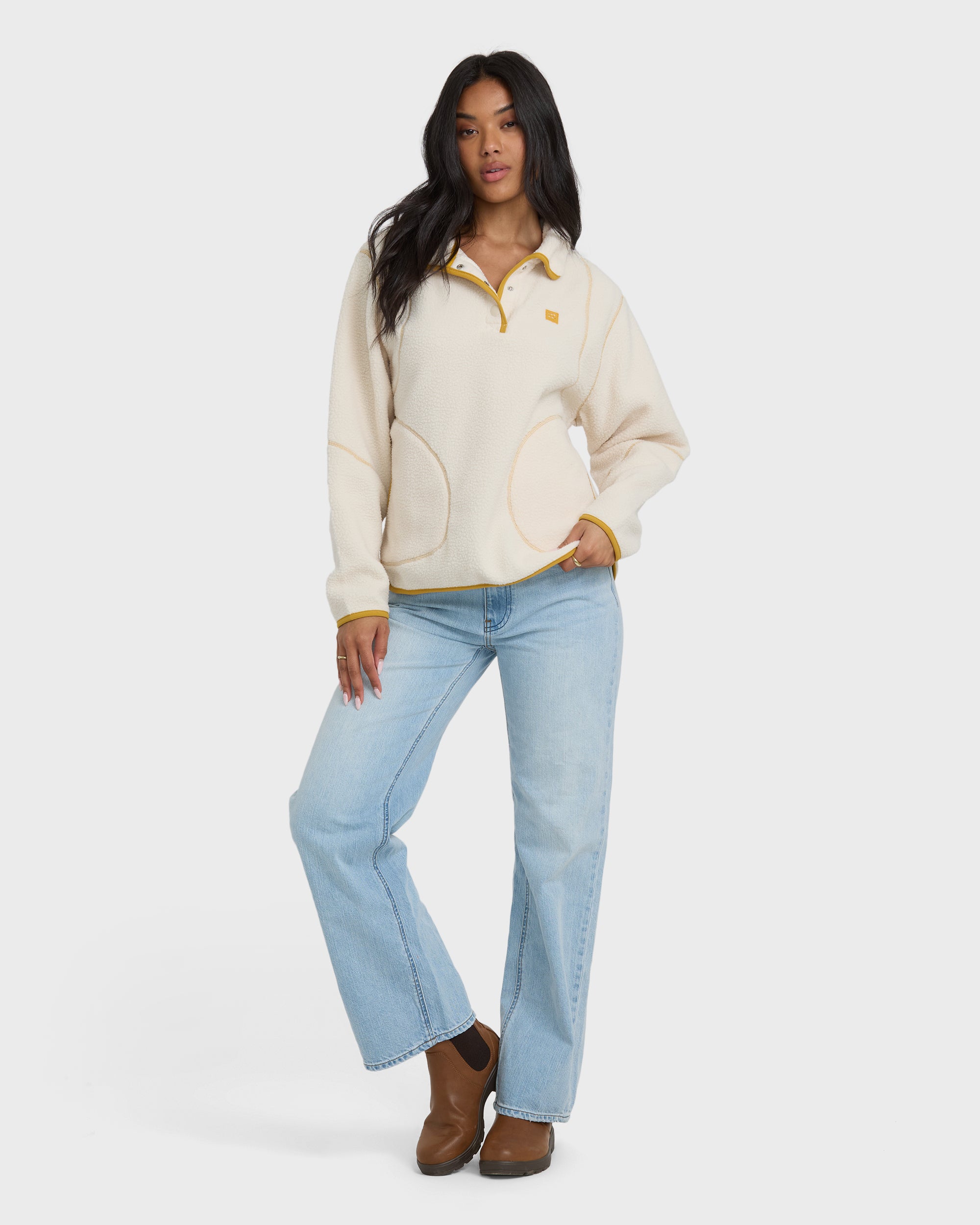 Streamer Half Snap Sweatshirt - Whitecap - Image 3