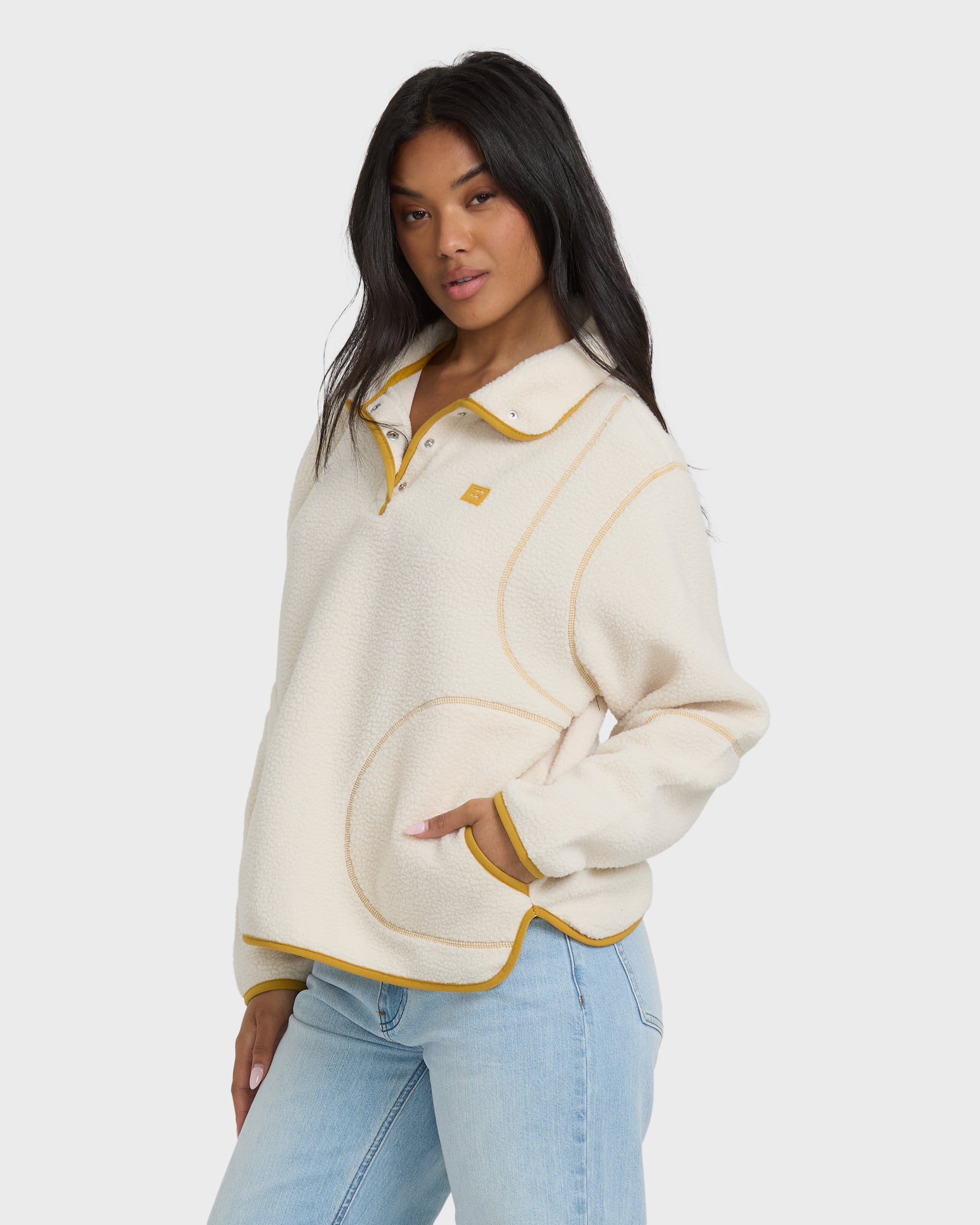 Streamer Half Snap Sweatshirt - Whitecap - Image 4