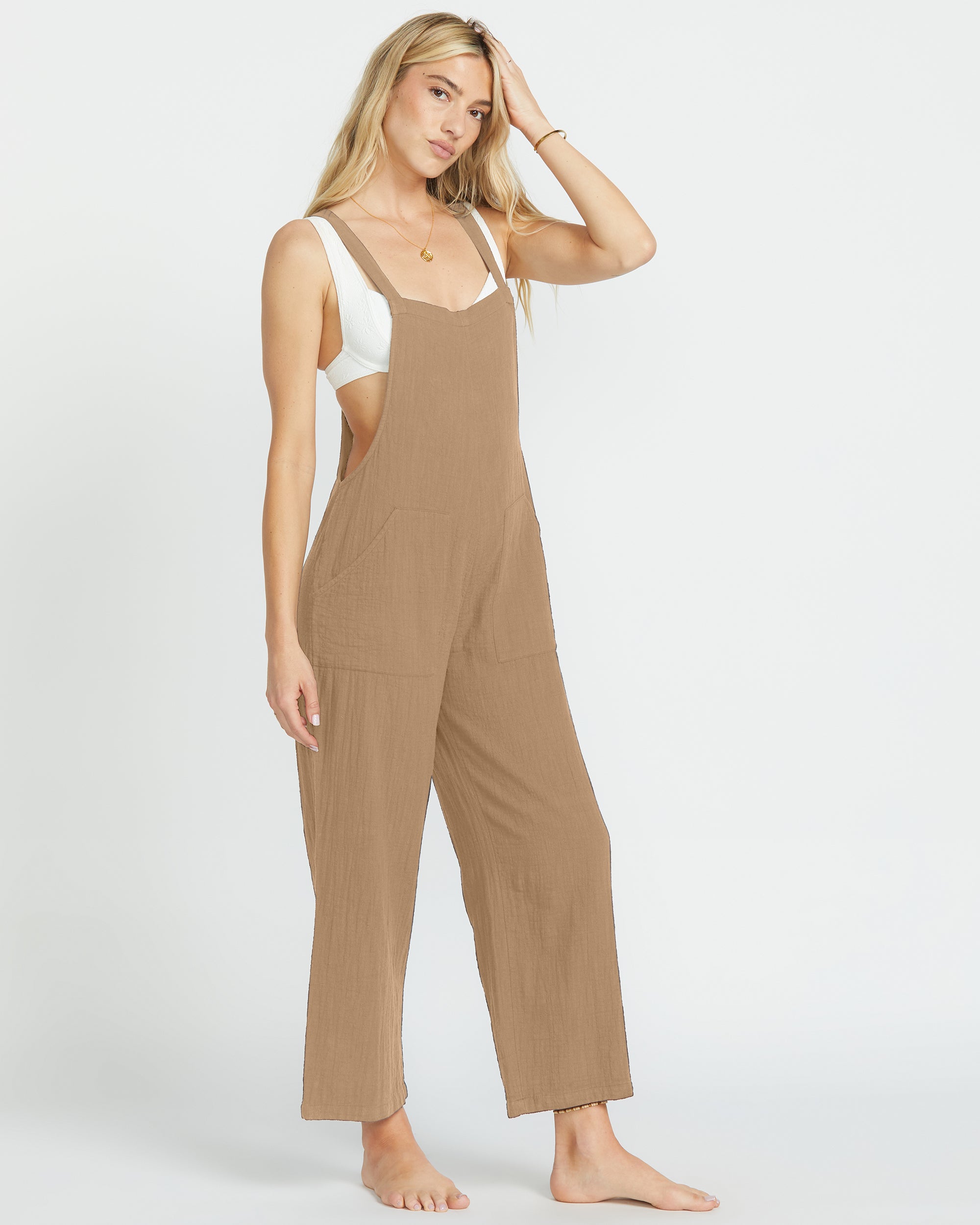 Pacific Time Jumpsuit - Khaki - Image 4
