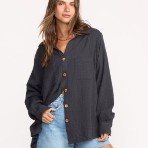 Sweet Swell Long Sleeve Shirt - Black Sands
