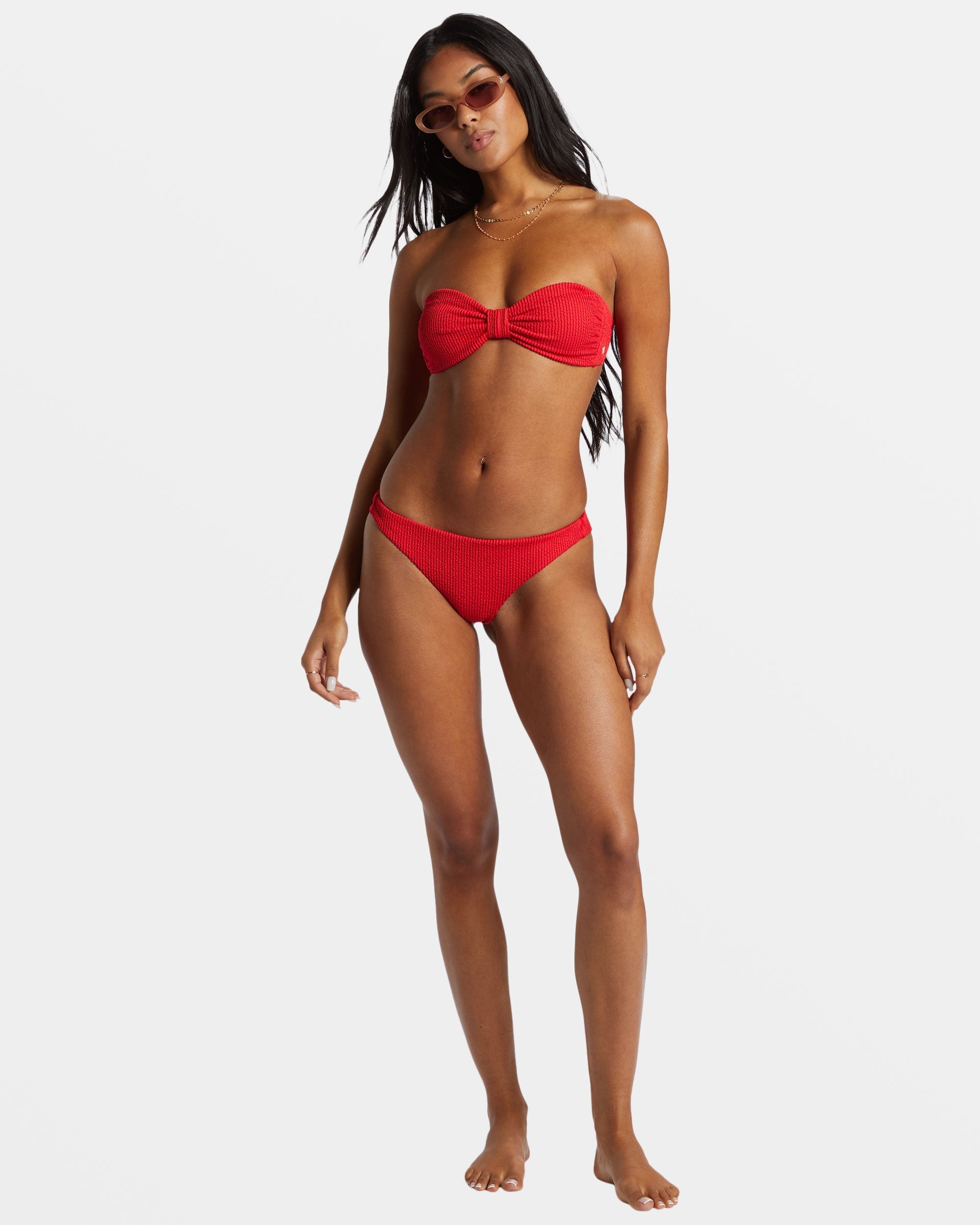 Summer High Tanga Bikini Bottoms - Fiesta Red - Image 4