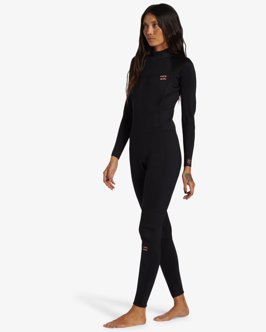 3/2mm Foil GBS Back Zip Wetsuit - Black - Image 6