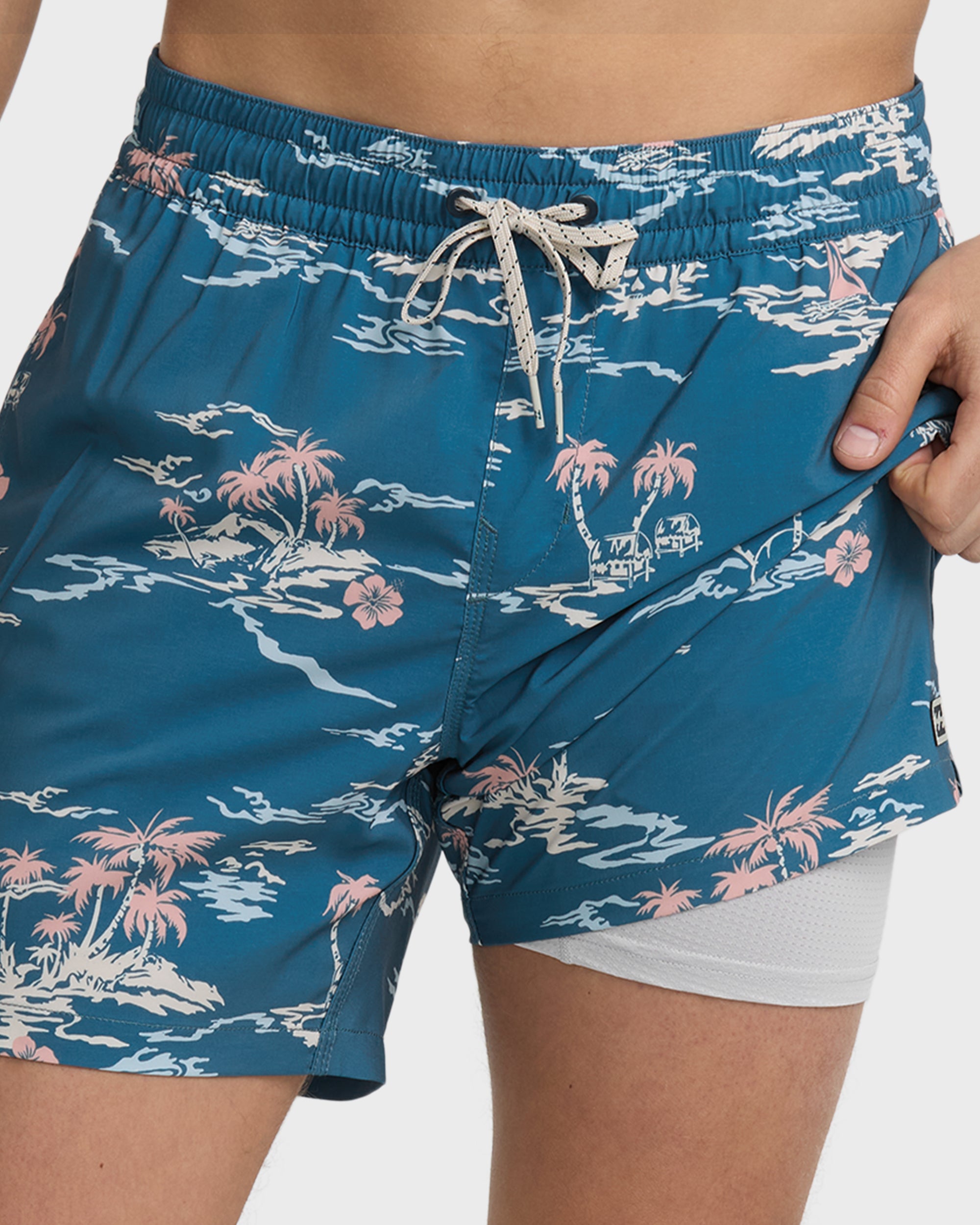 Lineup Laybacks 16 Trunks - Real Teal - Image 2