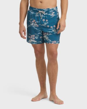 Lineup Laybacks 16 Trunks - Real Teal