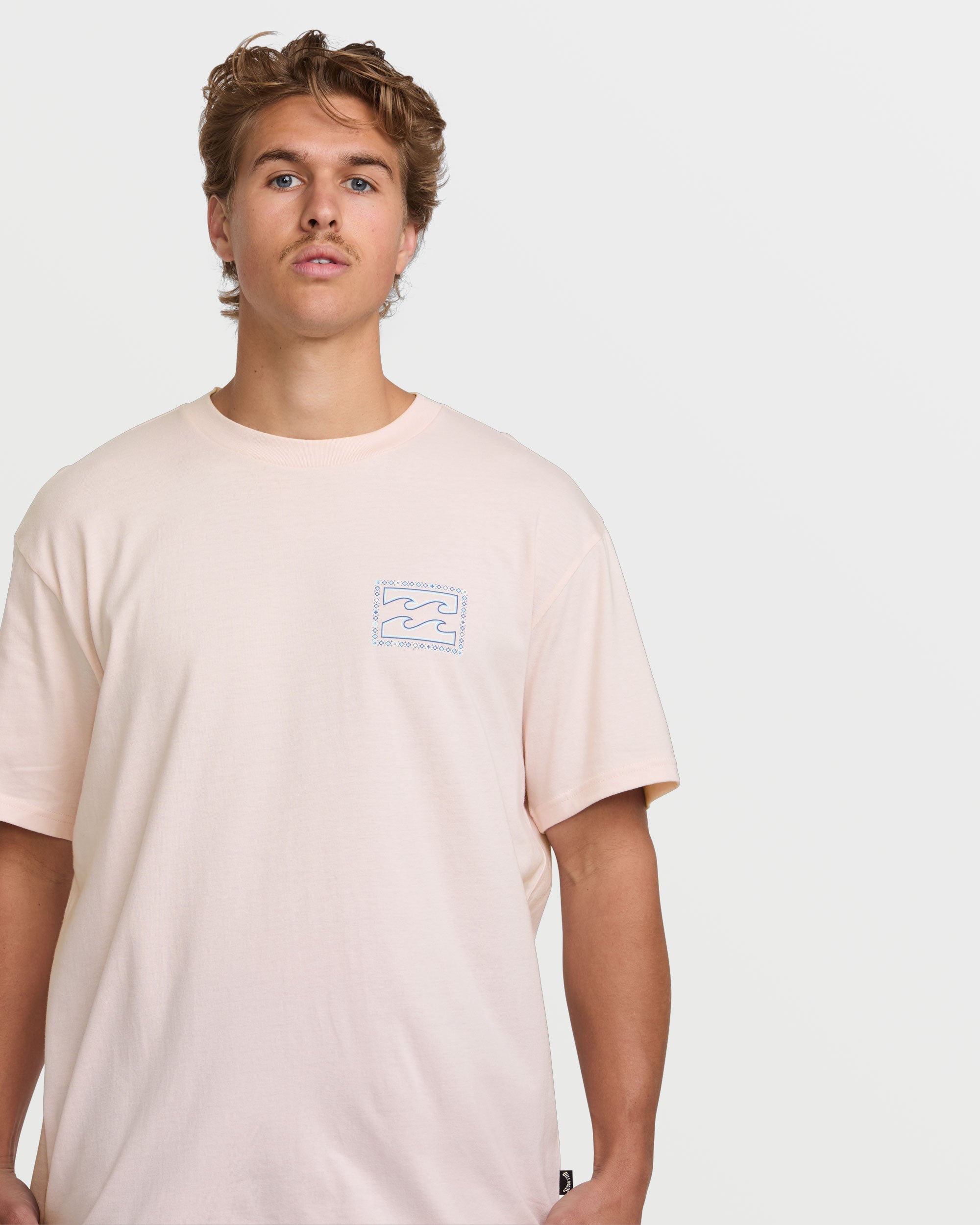 Crayon Wave Premium Tee - Light Pink - Image 4