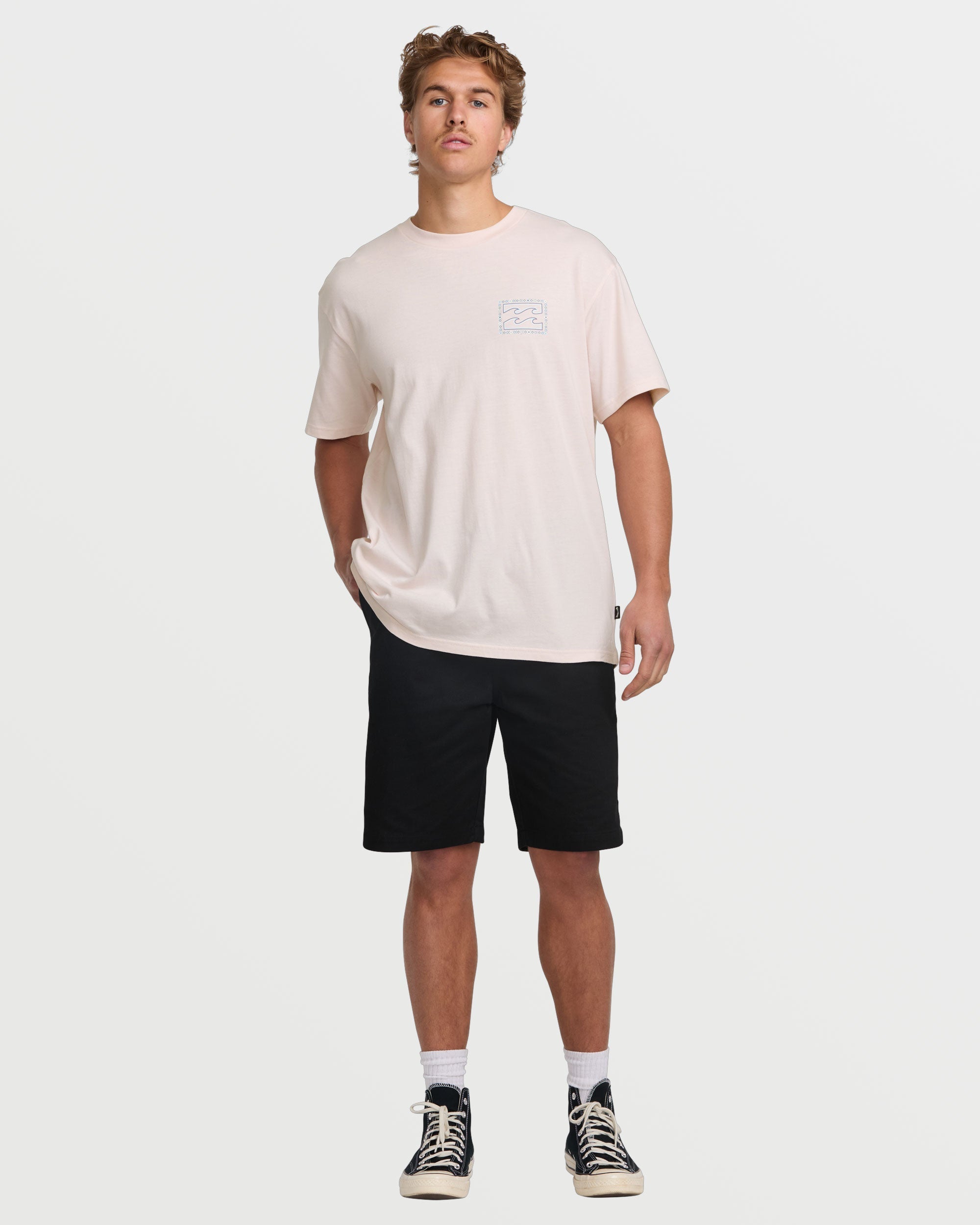 Crayon Wave Premium Tee - Light Pink - Image 5