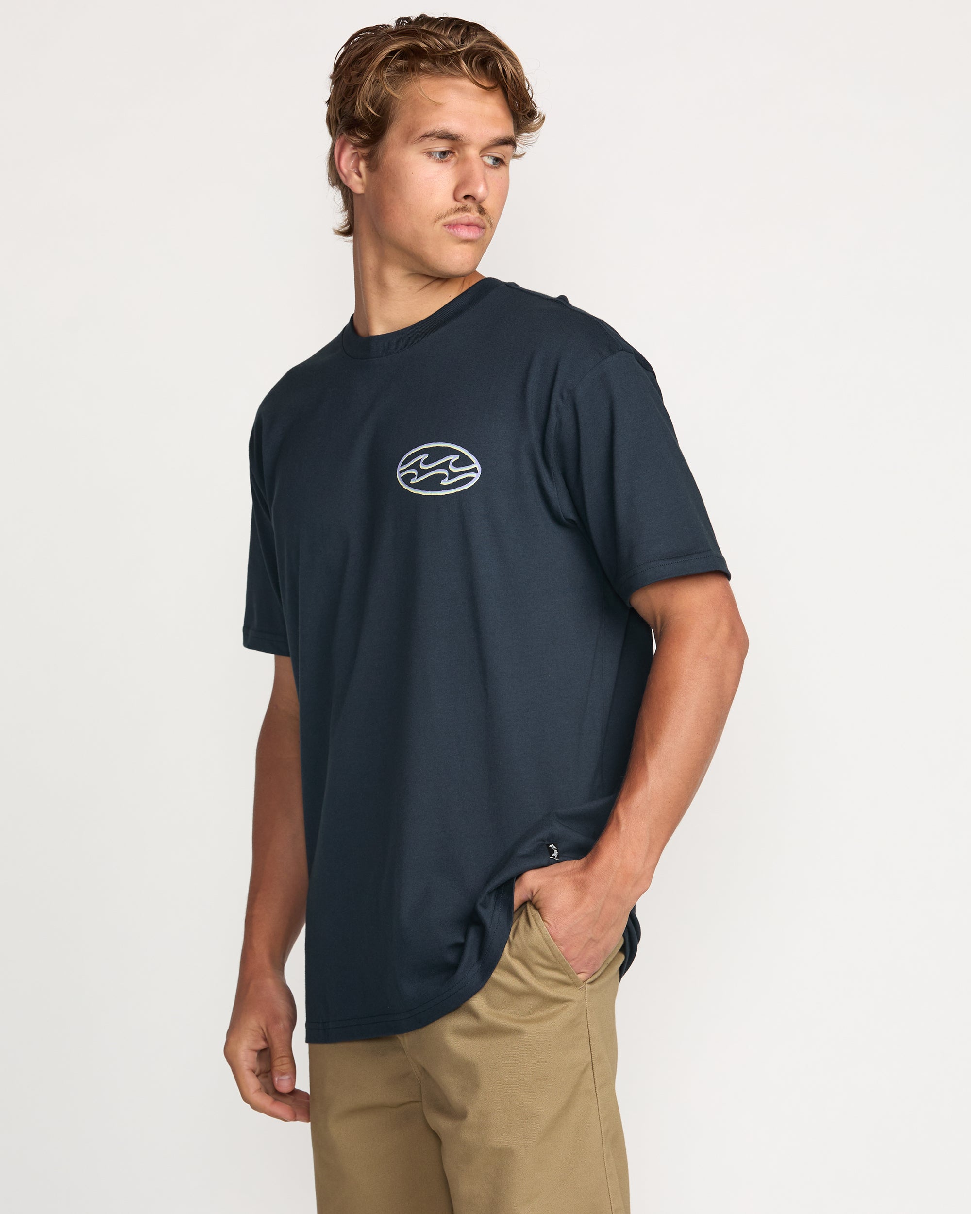 Crayon Wave Premium Tee - Navy - Image 6