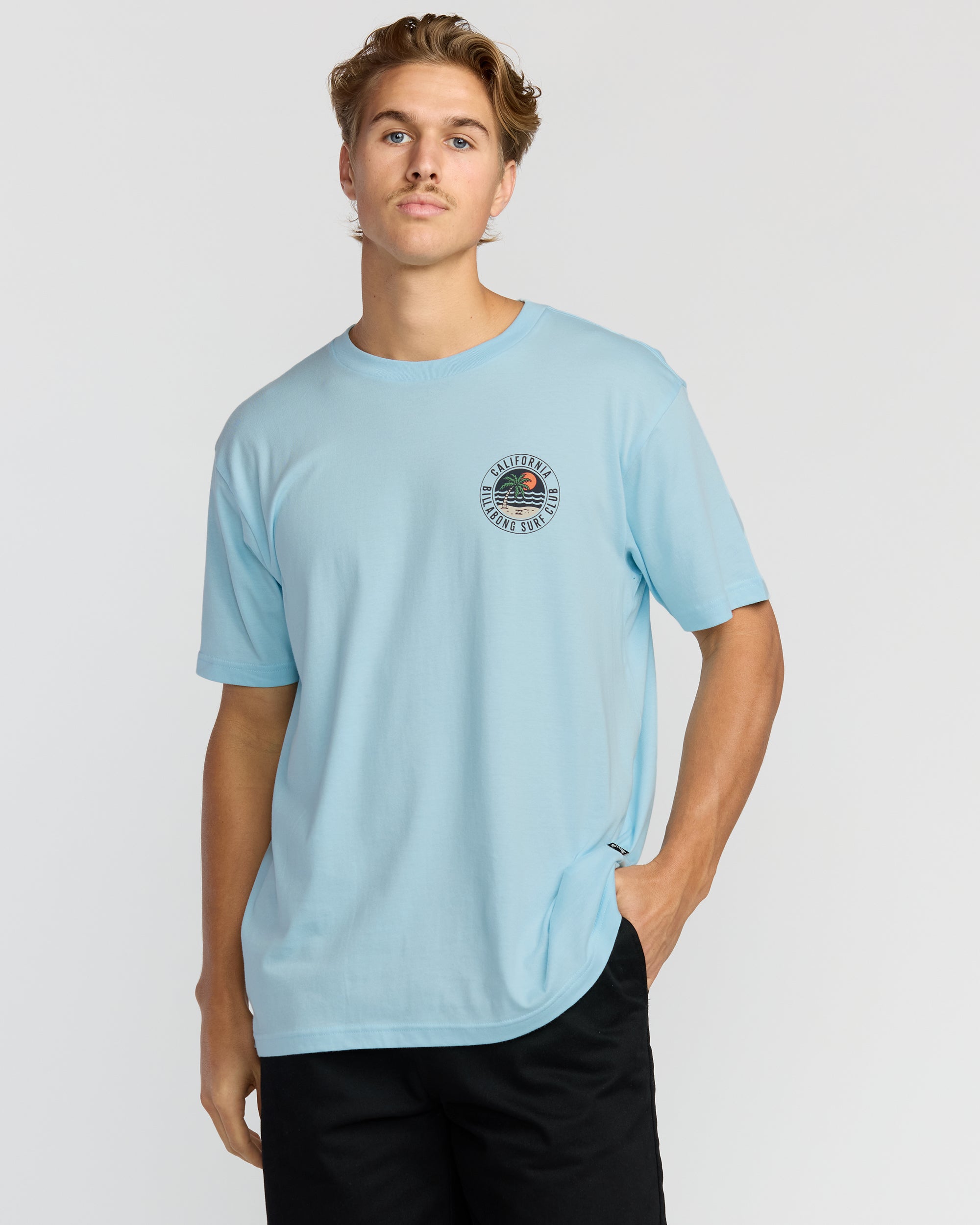 Palm Beach Ca Premium Short Sleeve T-Shirt - Coastal Blue - Image 2