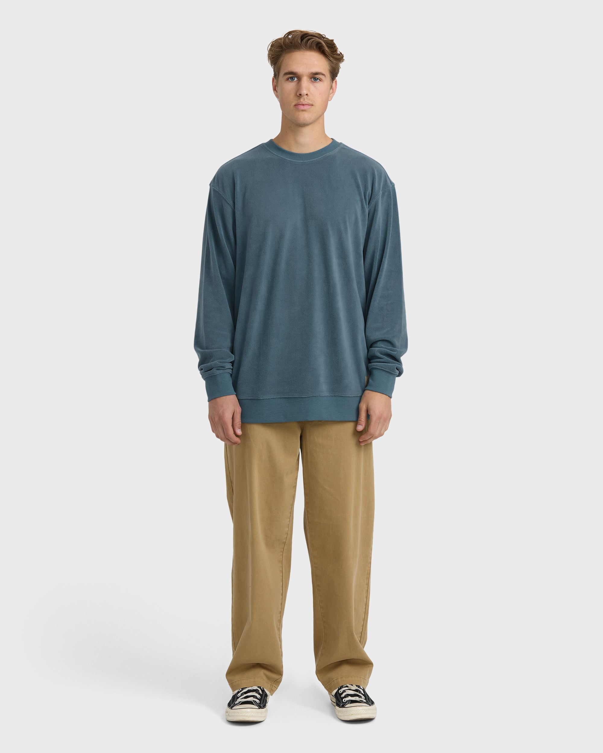 Torched Crewneck Sweatshirt - Real Teal - Image 3