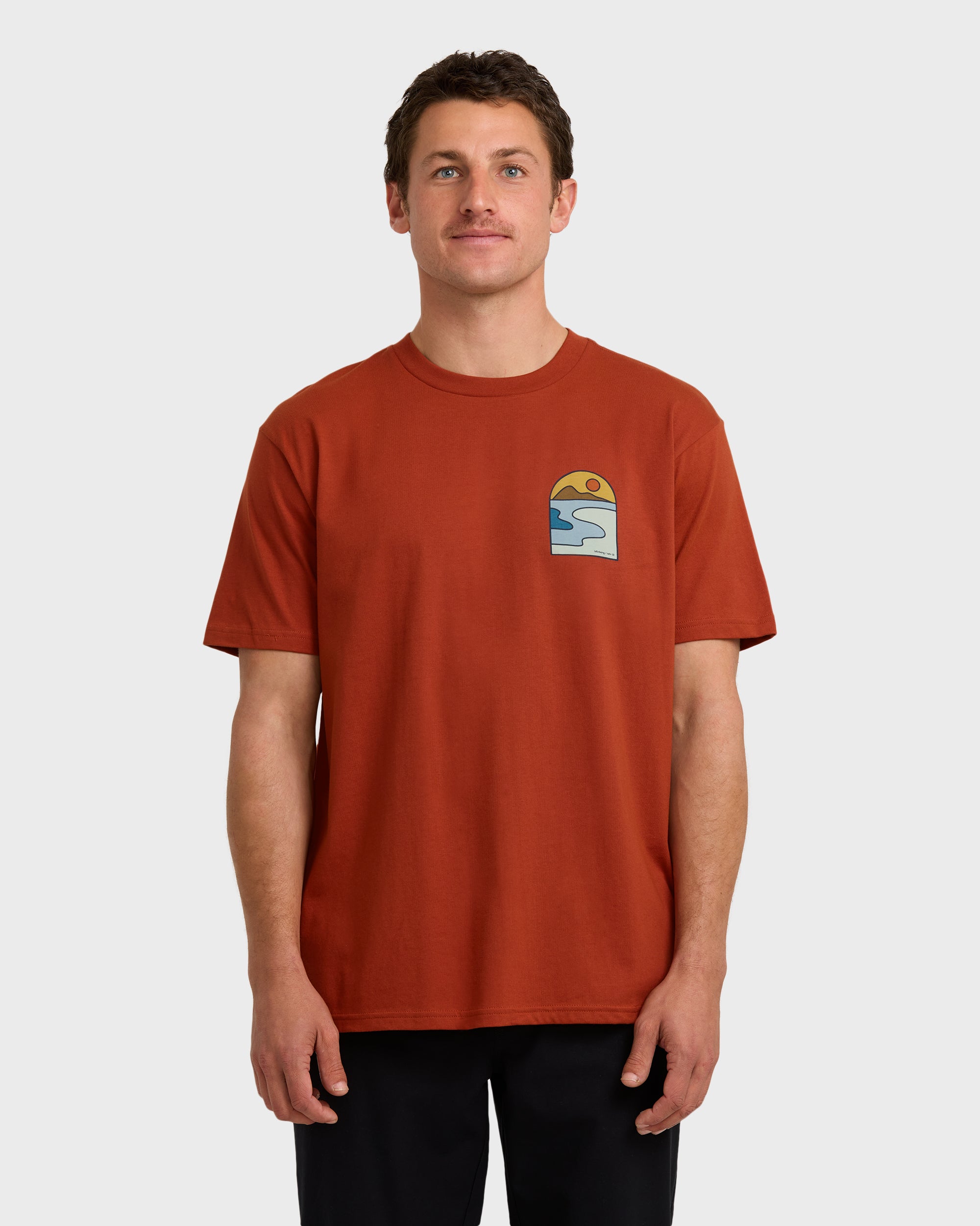 A/Div Sundown Short Sleeve T-Shirt - Brick - Image 2