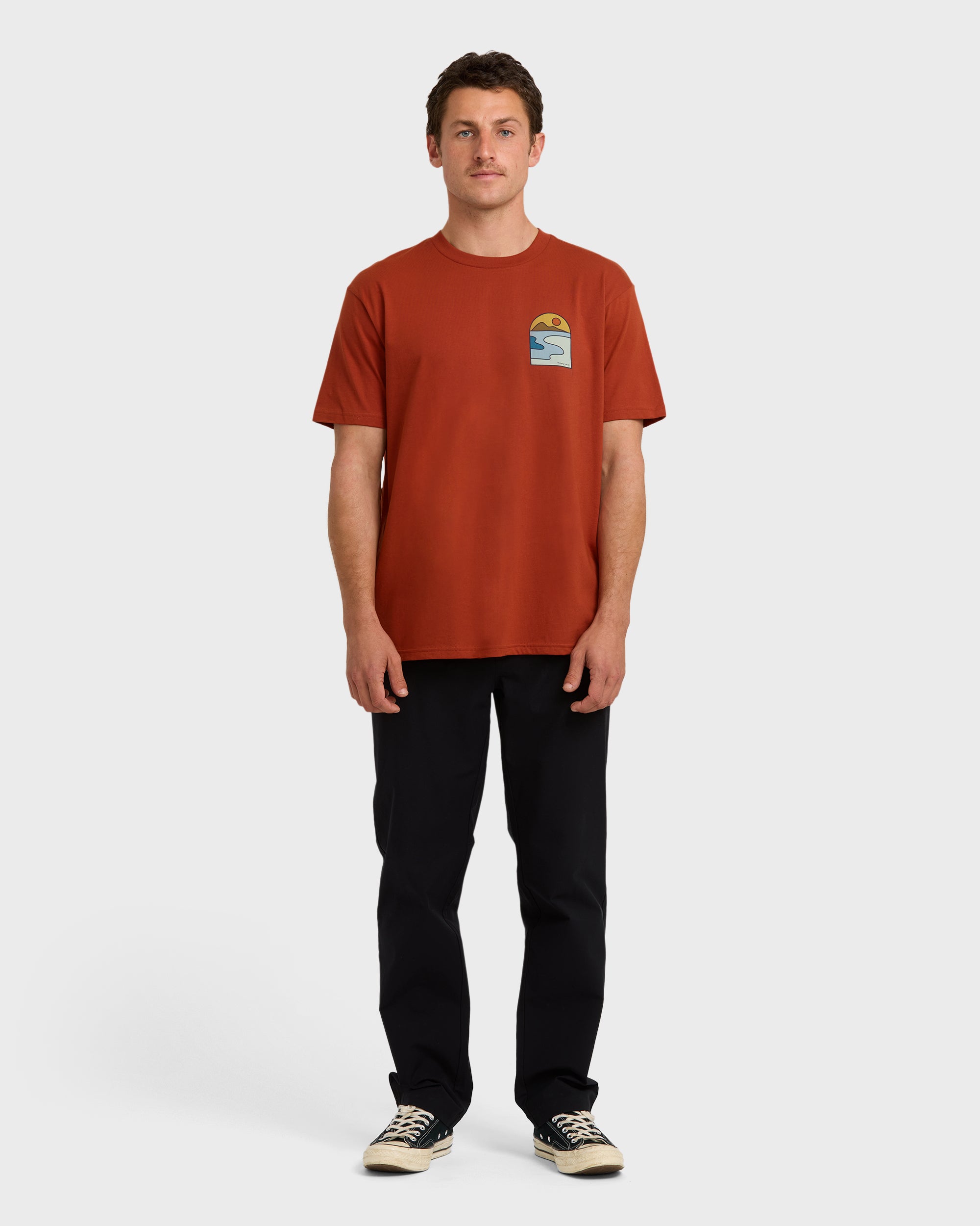 A/Div Sundown Short Sleeve T-Shirt - Brick - Image 3