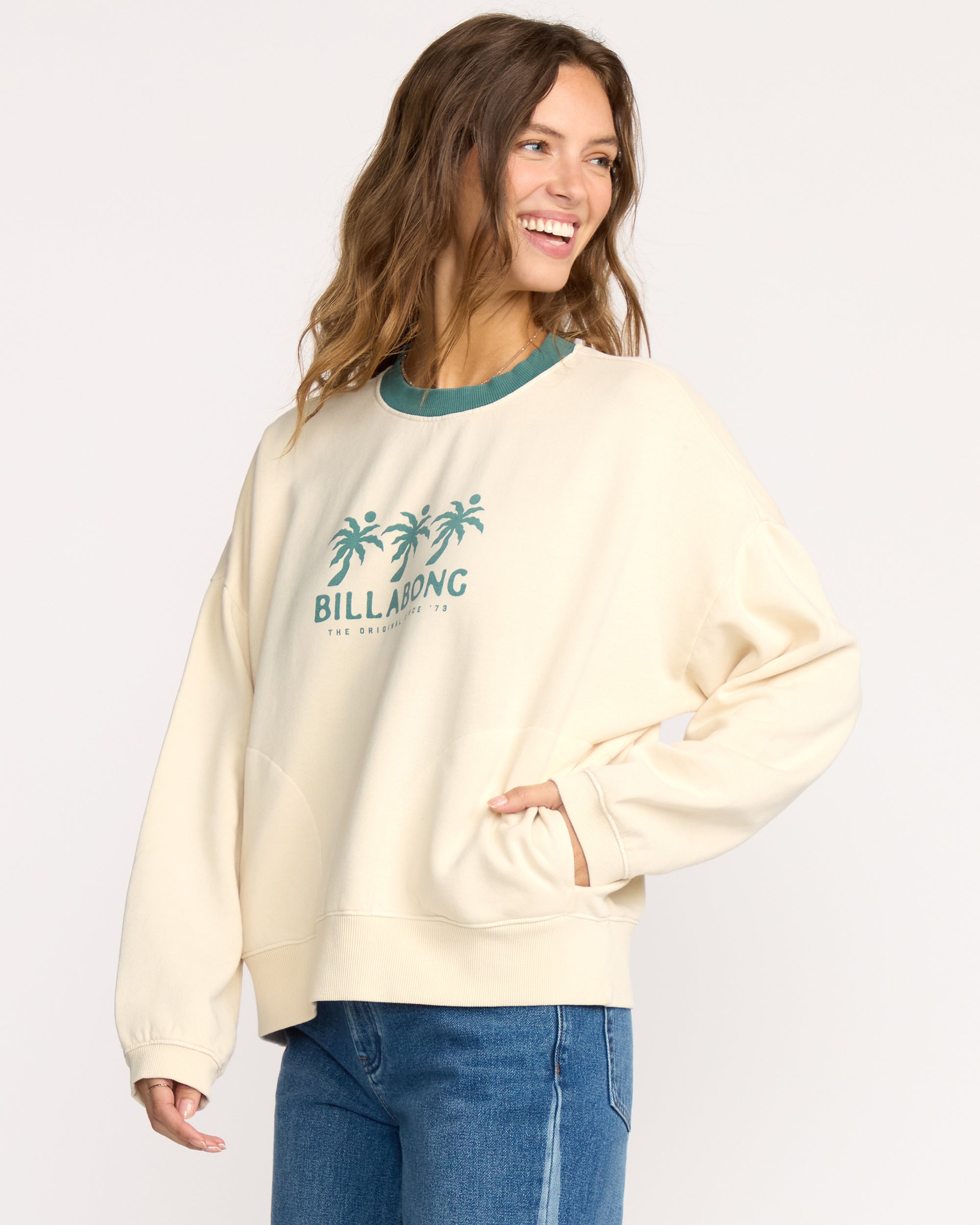 Triple Palms Crewneck Sweatshirt - Whitecap - Image 4