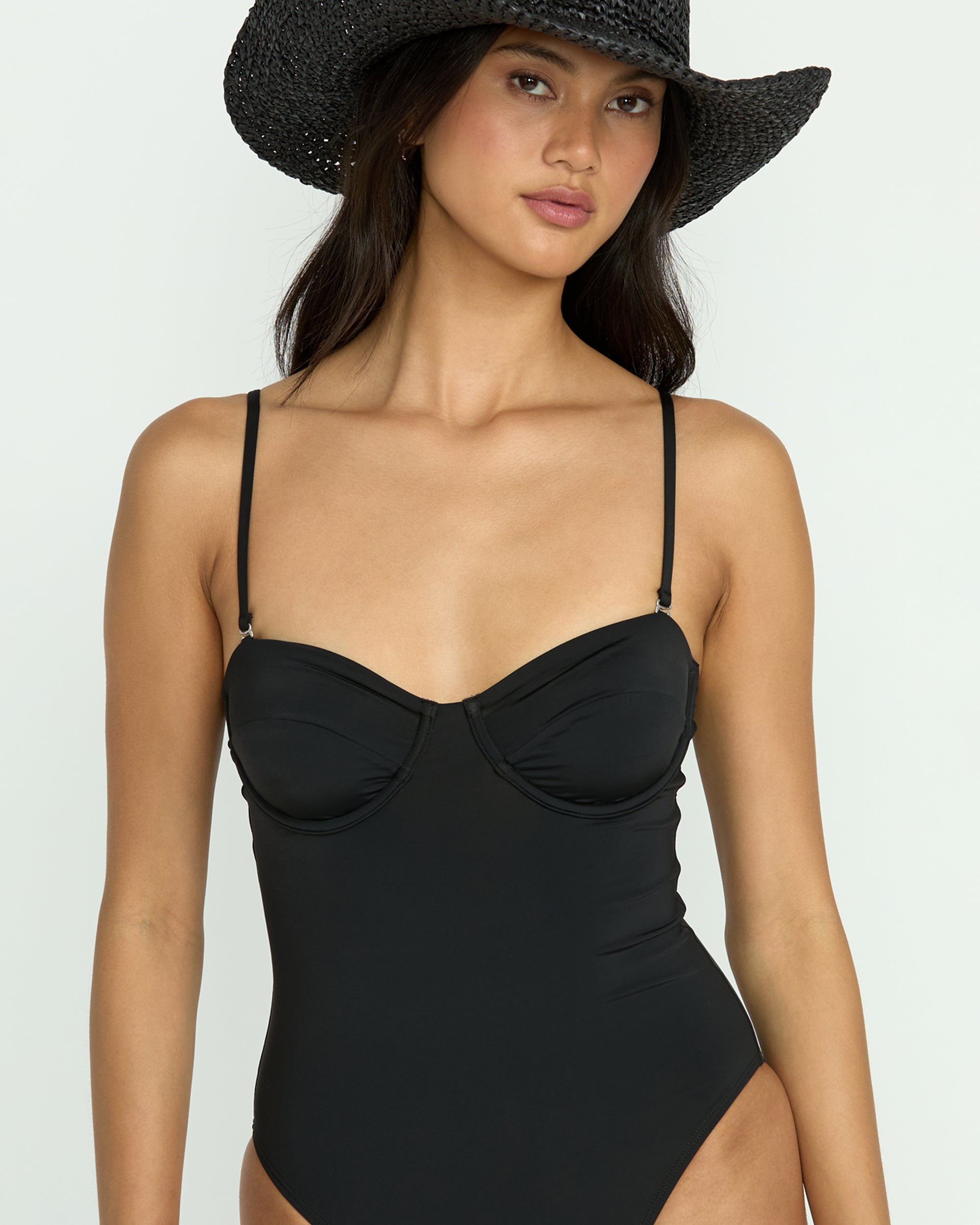 Sol Searcher Hailey One-Piece Swimsuit - Black Pebble - Image 2