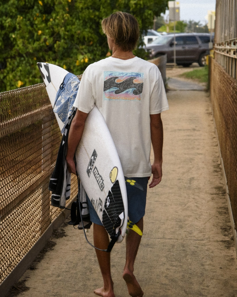 Crayon Wave Premium Tee - Off White