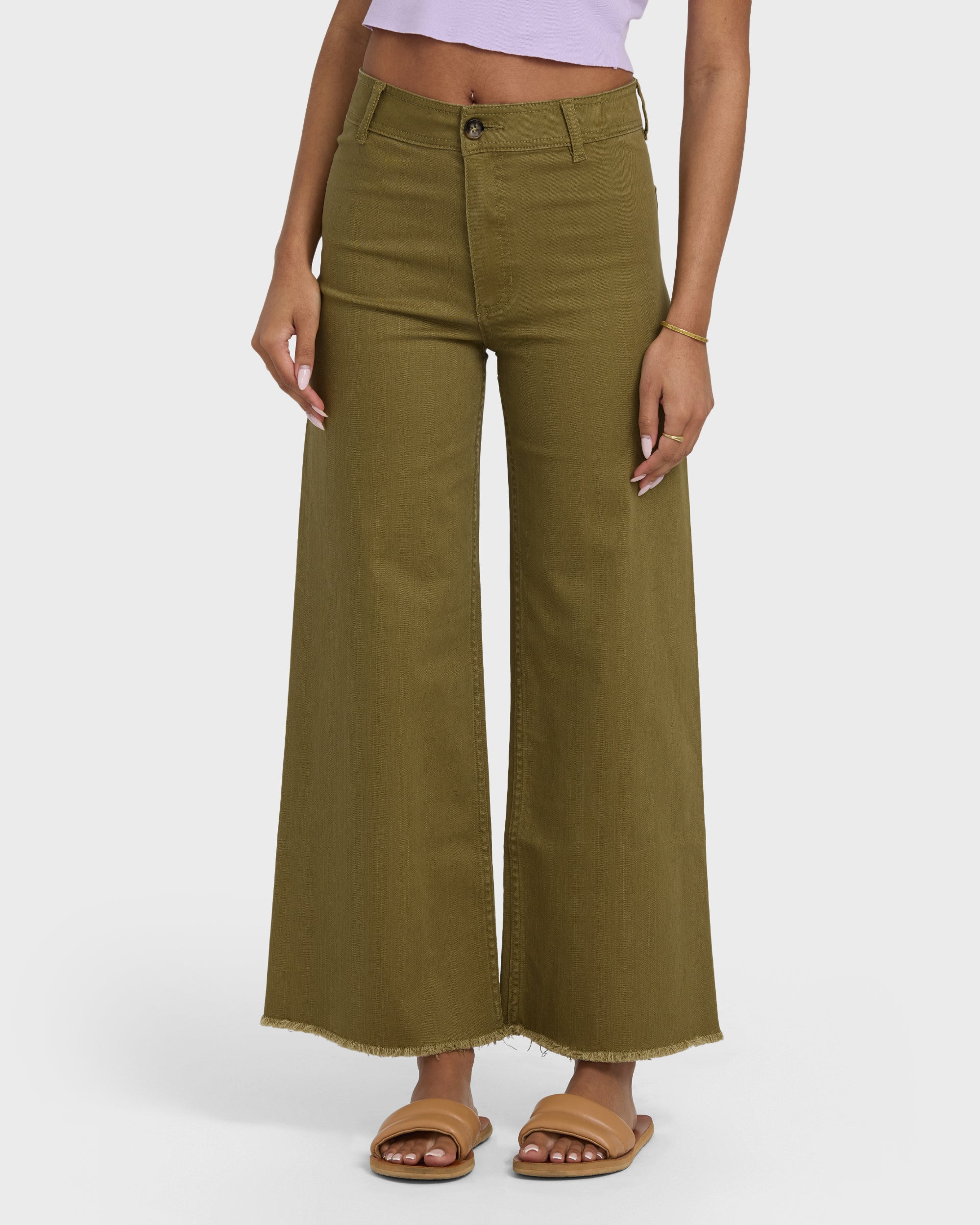 Free Fall High-Waist Pants - Martini Olive - Image 7